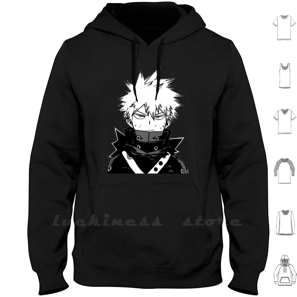 Bakugo Looking Толстовка Мужчины Женщины Подростковый Хлопок 6xl Boku No Hero Academia Aca Bnha Bnh