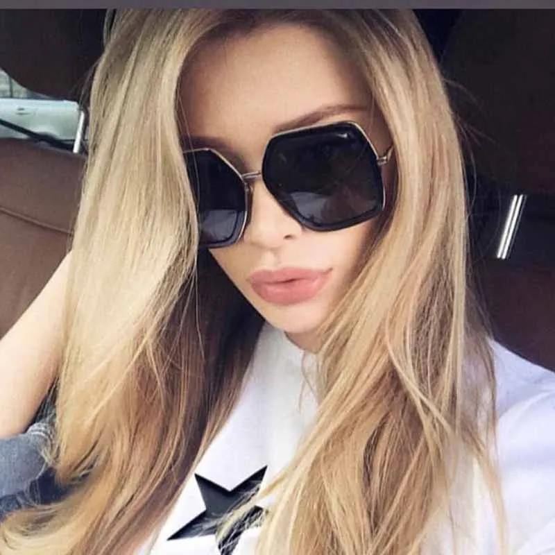 Модные женские солнцезащитные очки из сплава Роскошные брендовые винтажные