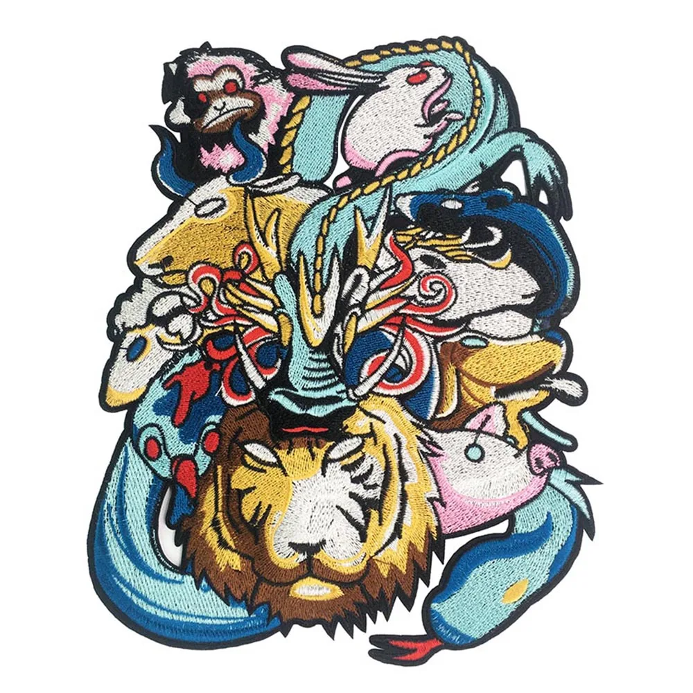 

1 Pieces Fashion Animal Embroidery Patch Sew on For Clothing Jacket Denim Coat DIY Appliques Fabric Accessories Decoration