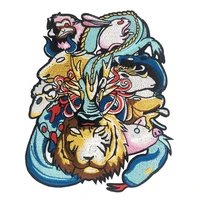 1 pieces fashion animal embroidery patch sew on for clothing jacket denim coat diy appliques fabric accessories decoration