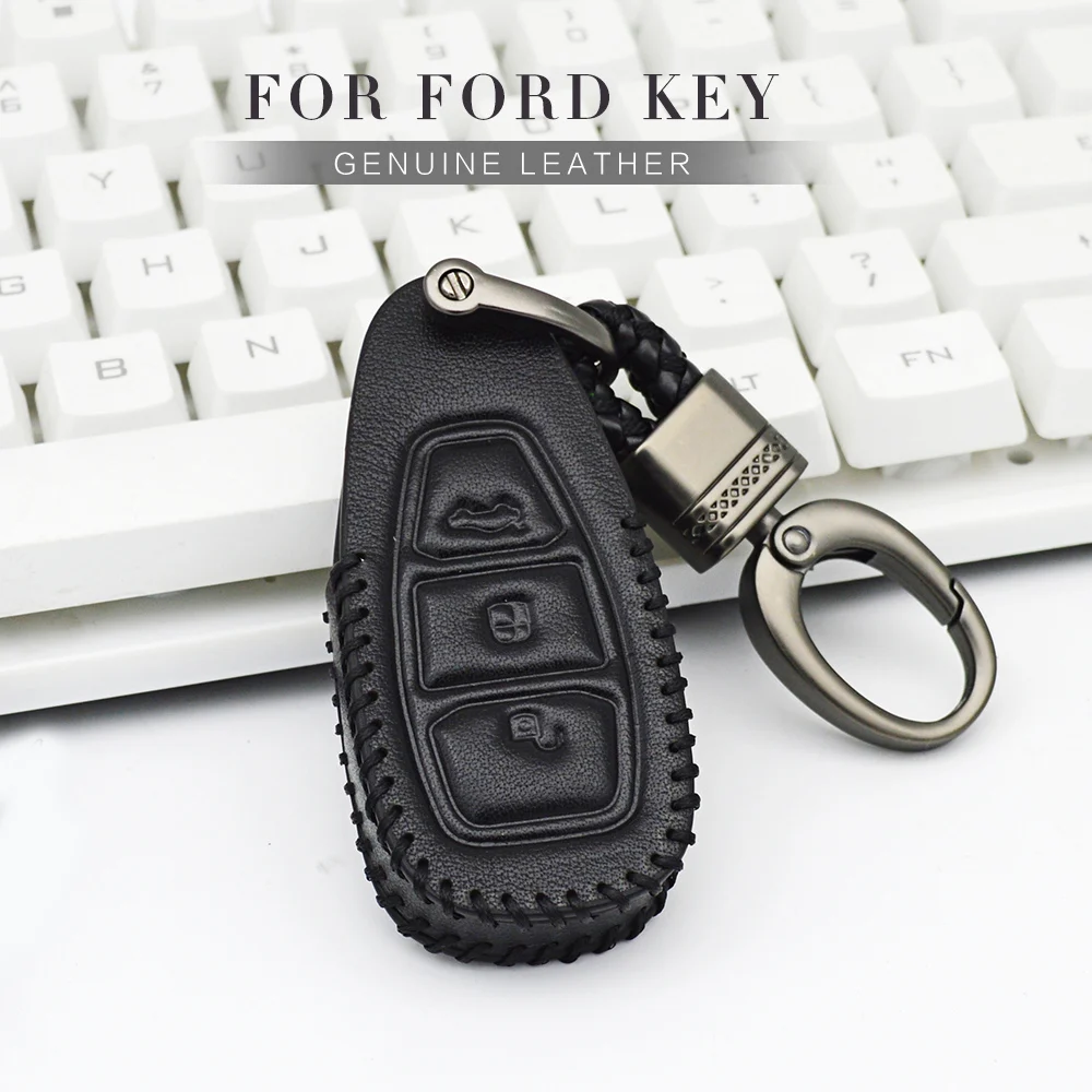 Кожаный чехол для ключей Geunuin Ford Focus 3 MK3 MK2 Kuga Fiesta MK7 ST Mondeo Mk4 4 Fusion KA C Max аксессуары