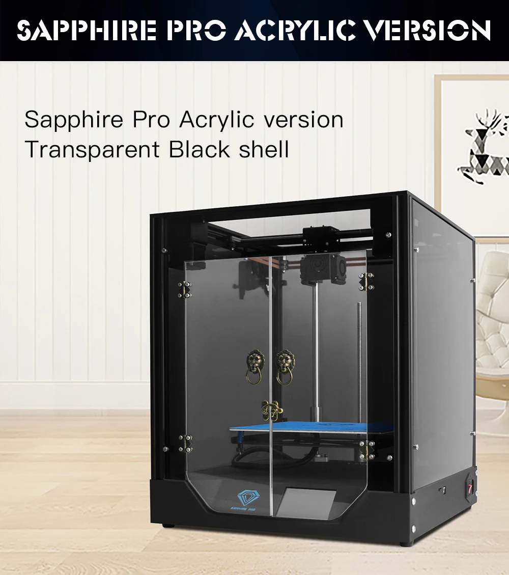 Два дерева 3d принтер сапфир S CoreXY BMG экструдер Core xy Высокоточный сапфир S принтер 3d DIY наборы 3,5 дюймов сенсорный экран