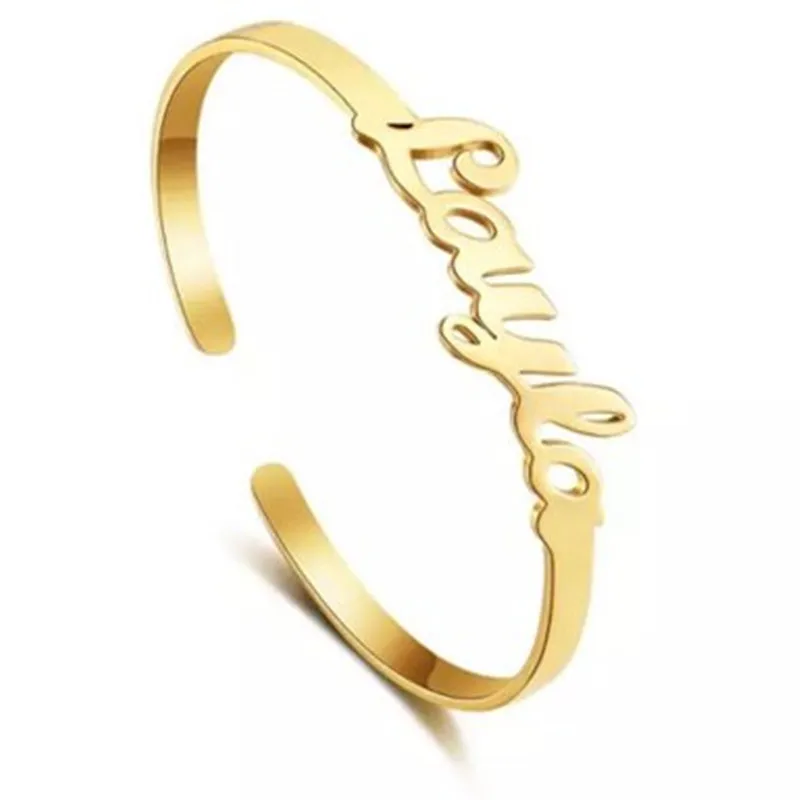 Индивидуальная именная табличка с именем на заказ браслет Браслет манжета для