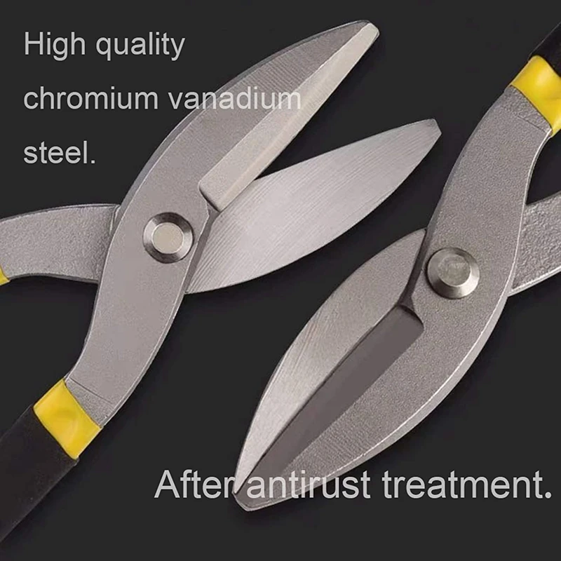 Tin Snip Flat Blade Straight Metal Shears for Cutting Plates Industrial Tools (8 Inches) | Инструменты