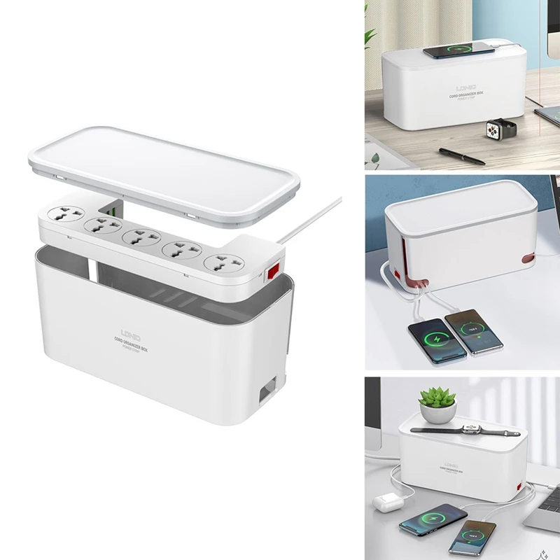 

LDNIO Extension Lead With USB Slots 5 Way Outlets 3 USB Ports Extension Cable Tidy Box Socket Extension