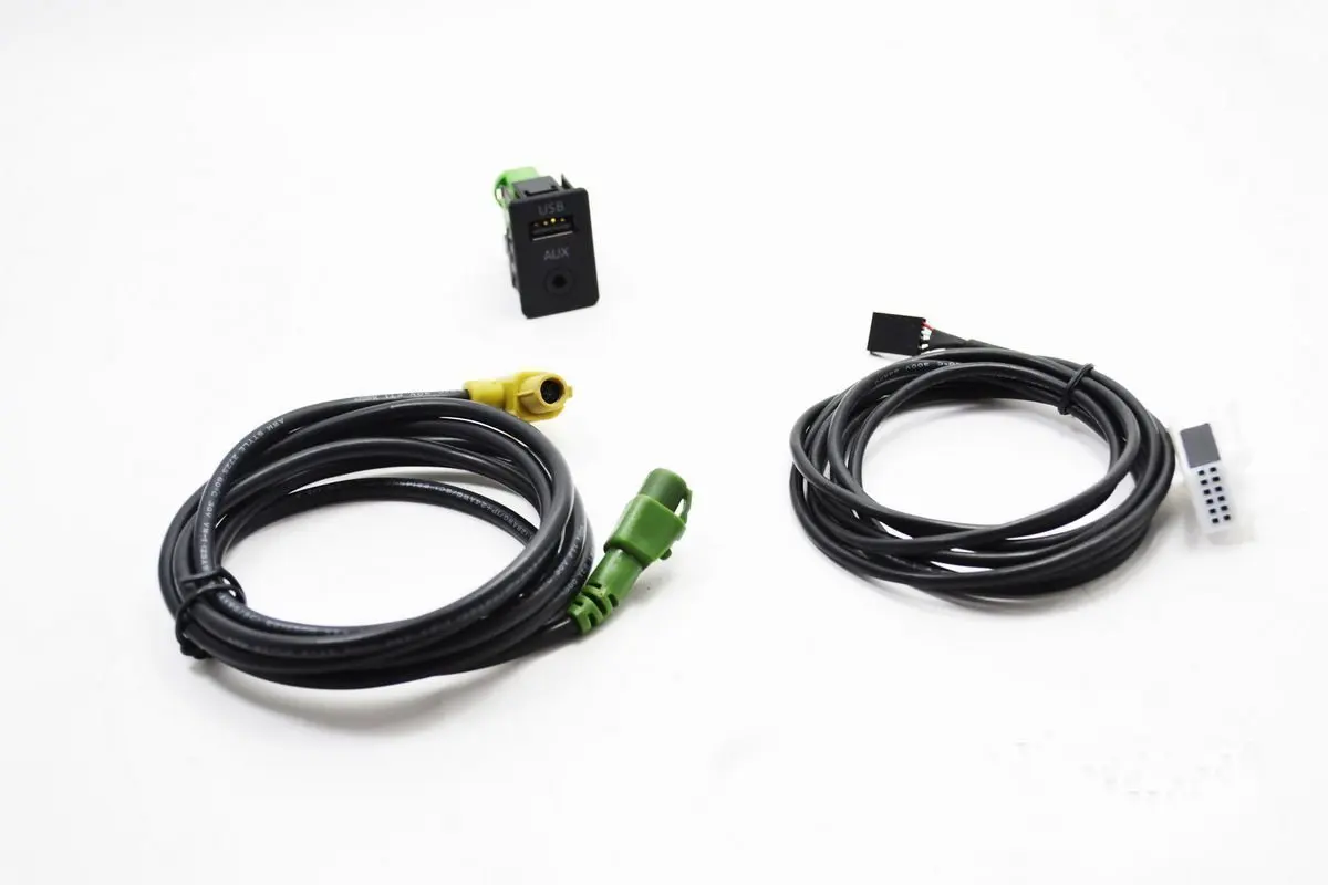 USB Aux-in кнопочный переключатель Кабельный комплект для VW Passat B6 B7 Golf MK6 Jetta Radio RNS315 |