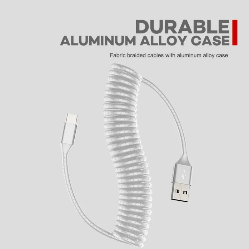 NOHON пружинный USB кабель для iPhone, samsung, Xiaomi, huawei, быстрое зарядное устройство для lightning, зарядный кабель для передачи данных, шнур зарядного устройства для Android
