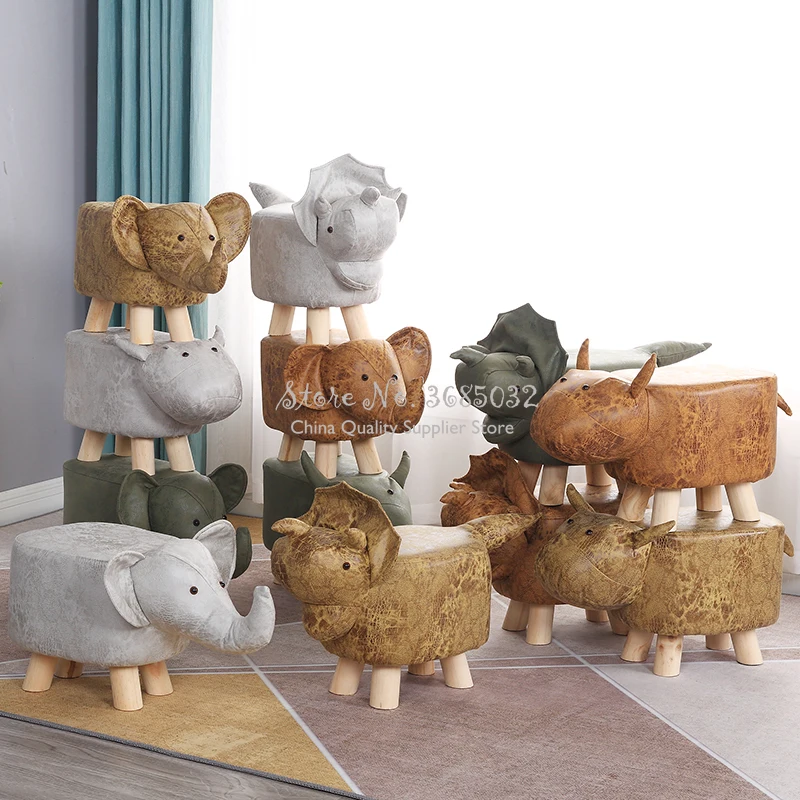 Креативные стулья в виде животных пуф слона икры скамейка стиле бегемота