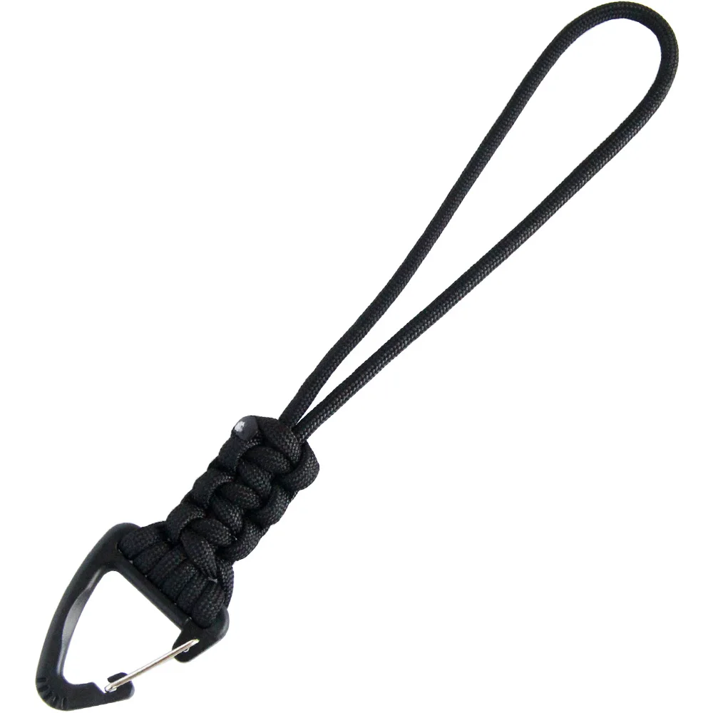 2pcs black 2 шт. Qing gear ручной работы паракод Плетеный тактический нож шестерни ремешок с зажимом выживания Брелок ремешки парашютный шнур - Цвет: 2pcs black