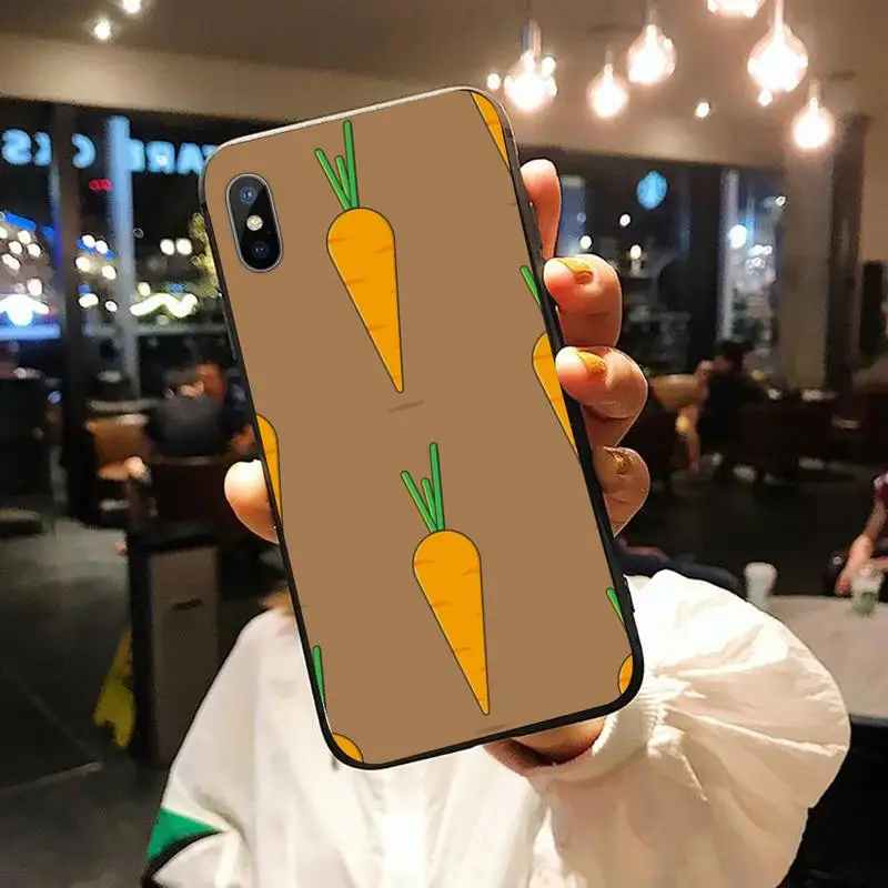 

Cartoon CARROT Food Pattern Phone Case for iPhone 11 12 pro XS MAX 8 7 6 6S Plus X 5S SE 2020 XR