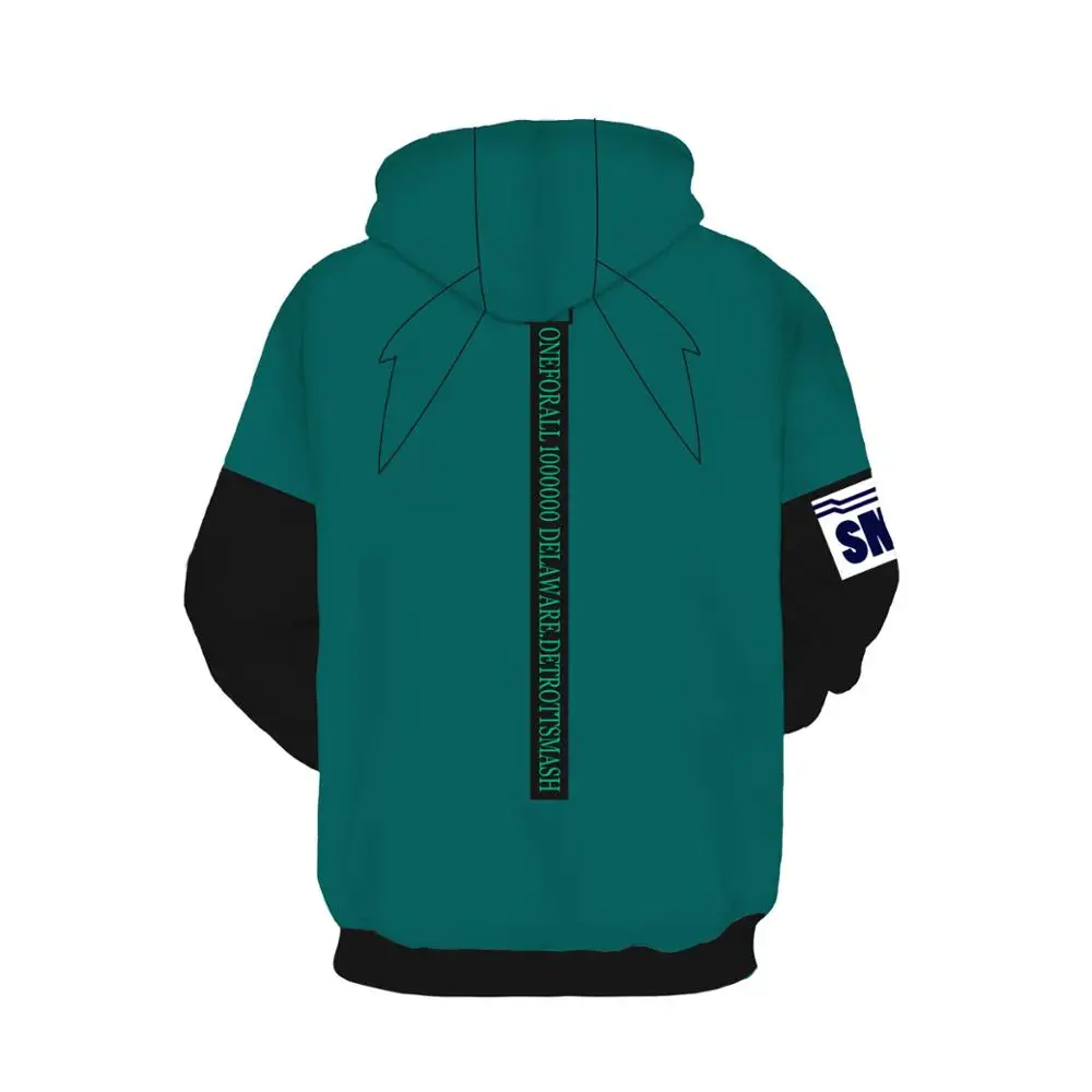 Толстовка с капюшоном My Hero Academy толстовки Midoriya Izuku Bakugou Katsuki All Might 3D худи пуловеры