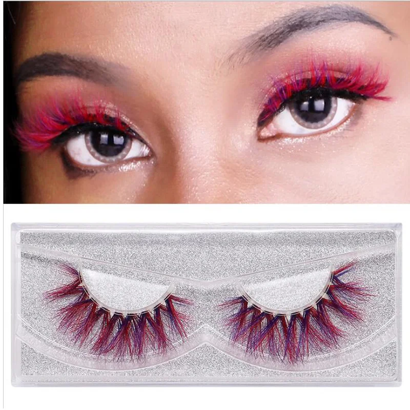 Новые цветные 3D норковые ресницы для макияжа натуральные длинные Индивидуальные