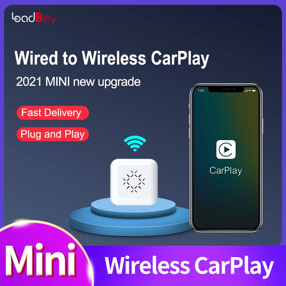 Carlinkit 3 мини Carplay беспроводной ключ для Mazda Toyota Audi Porsche Lamborghini Больше моделей