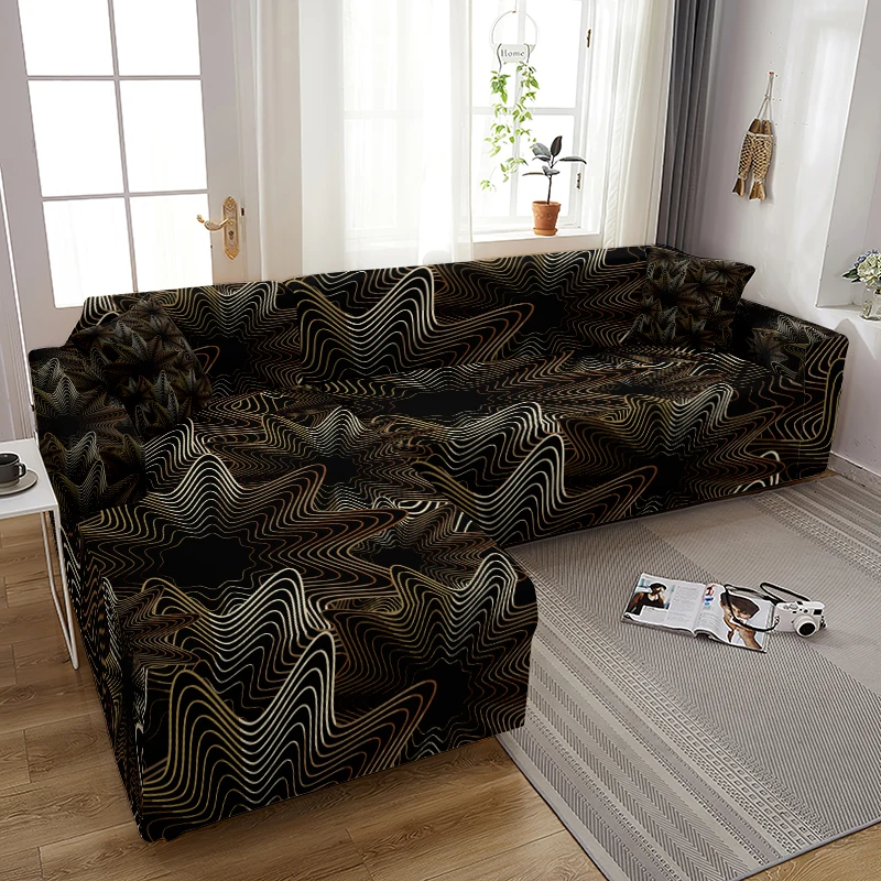 

Flowers Cushion Cover L Shaped Sofa Cover for Living Room Elastic Furniture Couch Slipcover Chaise Longue Corner Big Sofas
