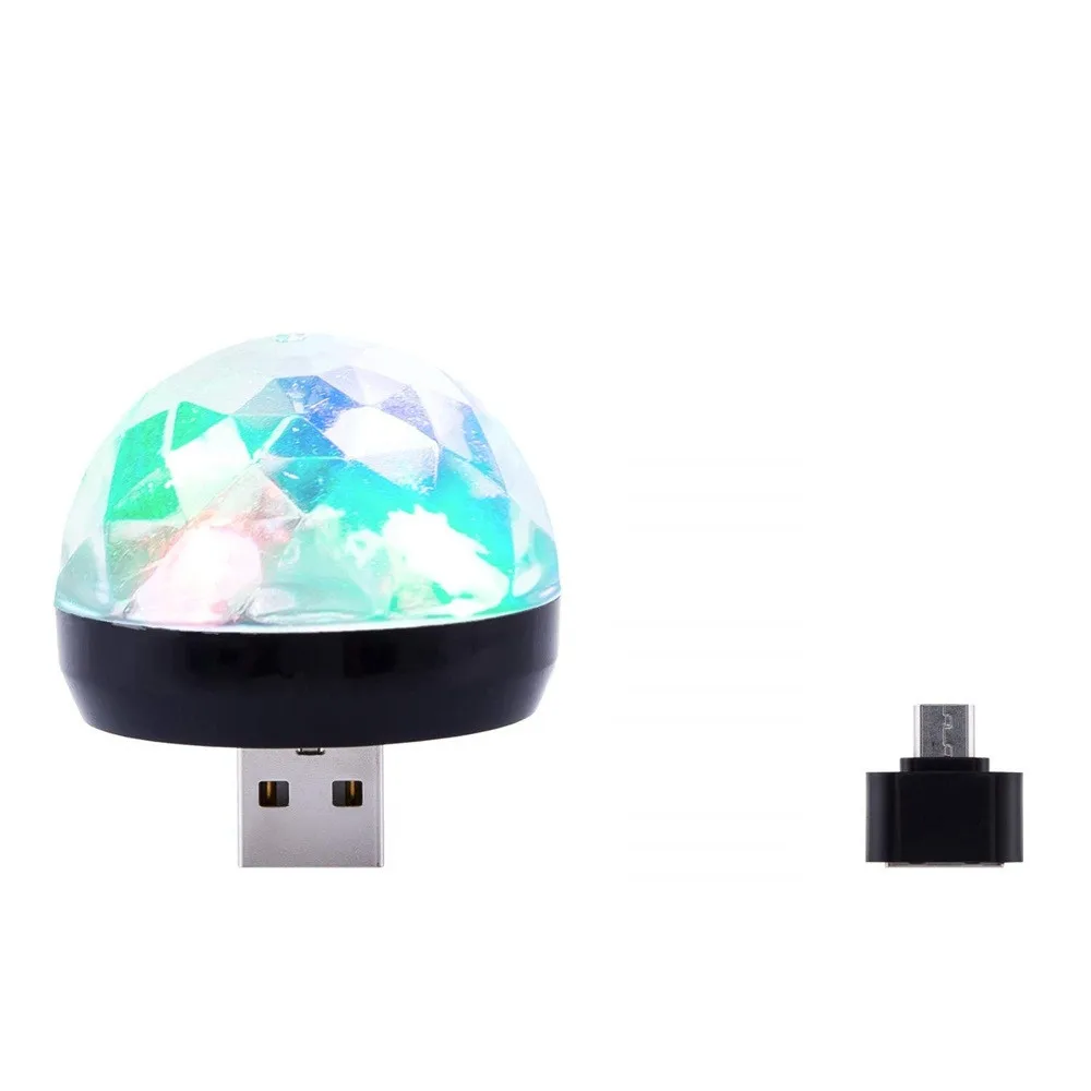 Миниатюрный RGB светодиодный праздвечерние чный диско-шар с USB сценическое