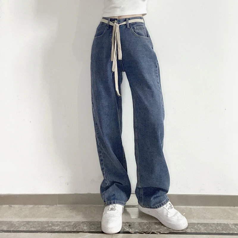 

Джинсы-карго женские хлопковые со средней посадкой, на шнуровке