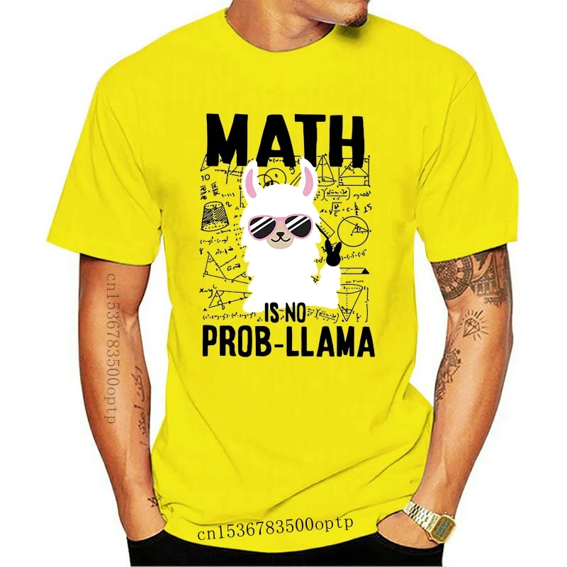 

New Math It'S No Prob-Llama Men T-Shirt Sport Grey Cotton S-3Xl 2021 Trends Tee Shirt
