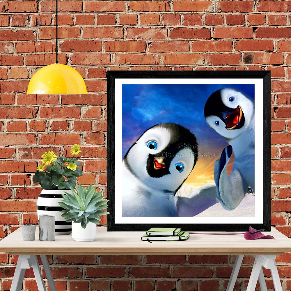 Алмазная живопись мультфильм пингвин Дисней счастливые ноги полный квадрат