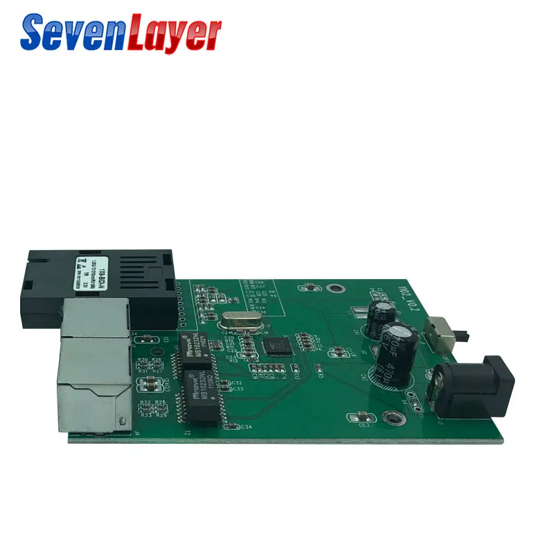 1 SC 2 RJ45 Быстрый Ethernet-коммутатор 10/100 м волоконно-оптический 20 км медиа-конвертер одномодовый волоконно-оптический Порты и разъёмы печатной платы