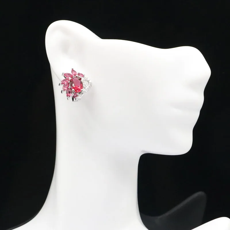 17x16 мм нежный четкий вырез создан розовый турмалин Танзанит CZ Женская одежда на