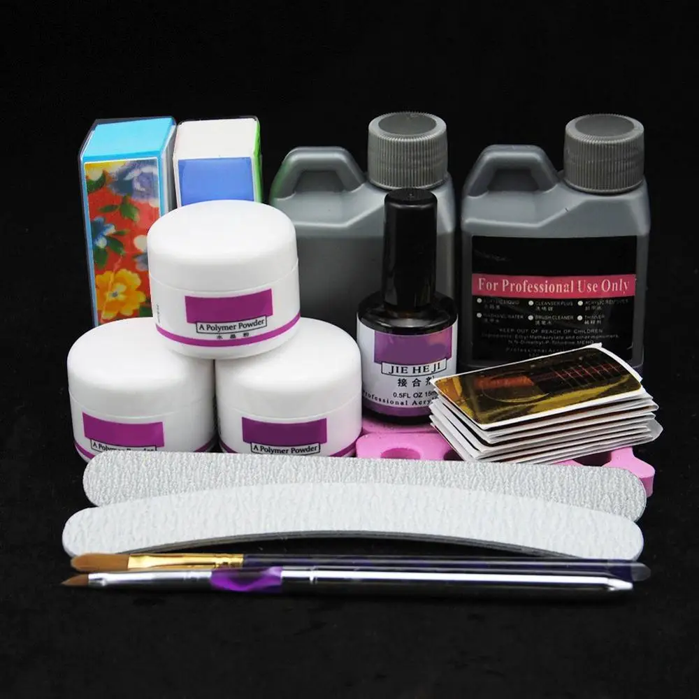Набор жидких акриловых пудр для маникюра набор украшения ногтей инструменты