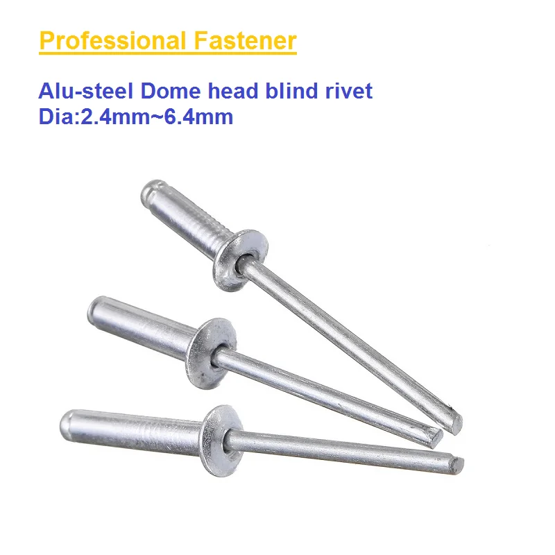 M6.4 1/4 поп заклепки rivetti 20 шт алюминиевая стальная купольная головка слепые remaches