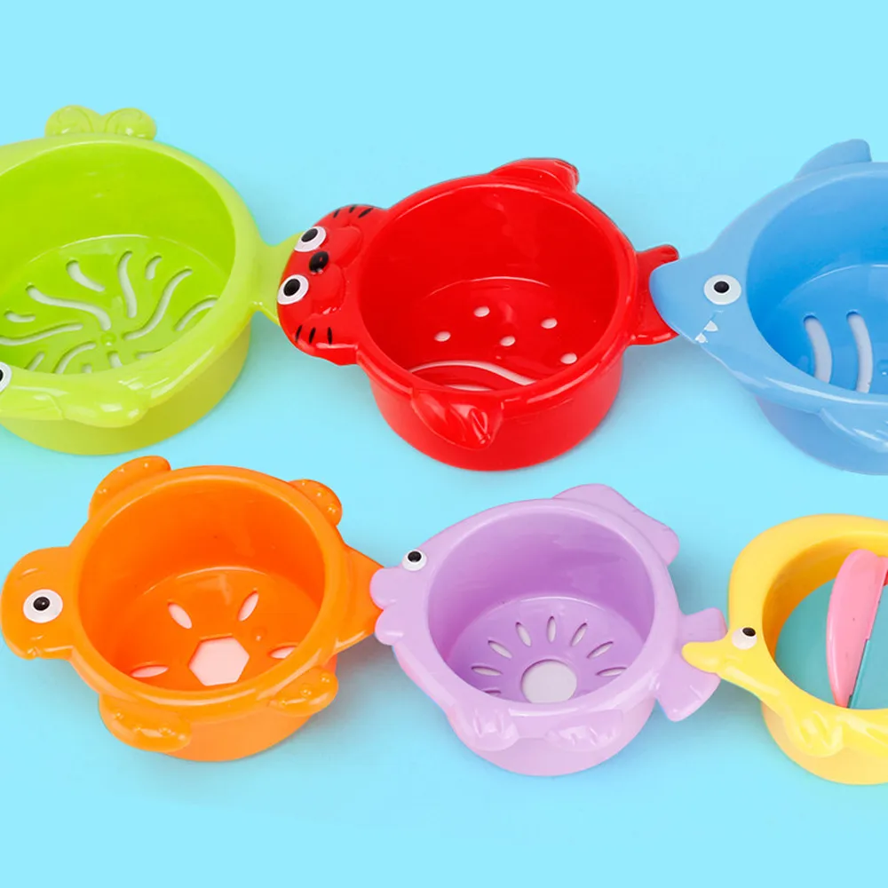Забавные сваи чашка Кубок стек для малышей Детская игрушка ванны укладки