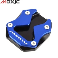 cnc aluminum alloy modified side stand pad plate kickstand enlarger support extension for maxsym400 maxsym 400 2021