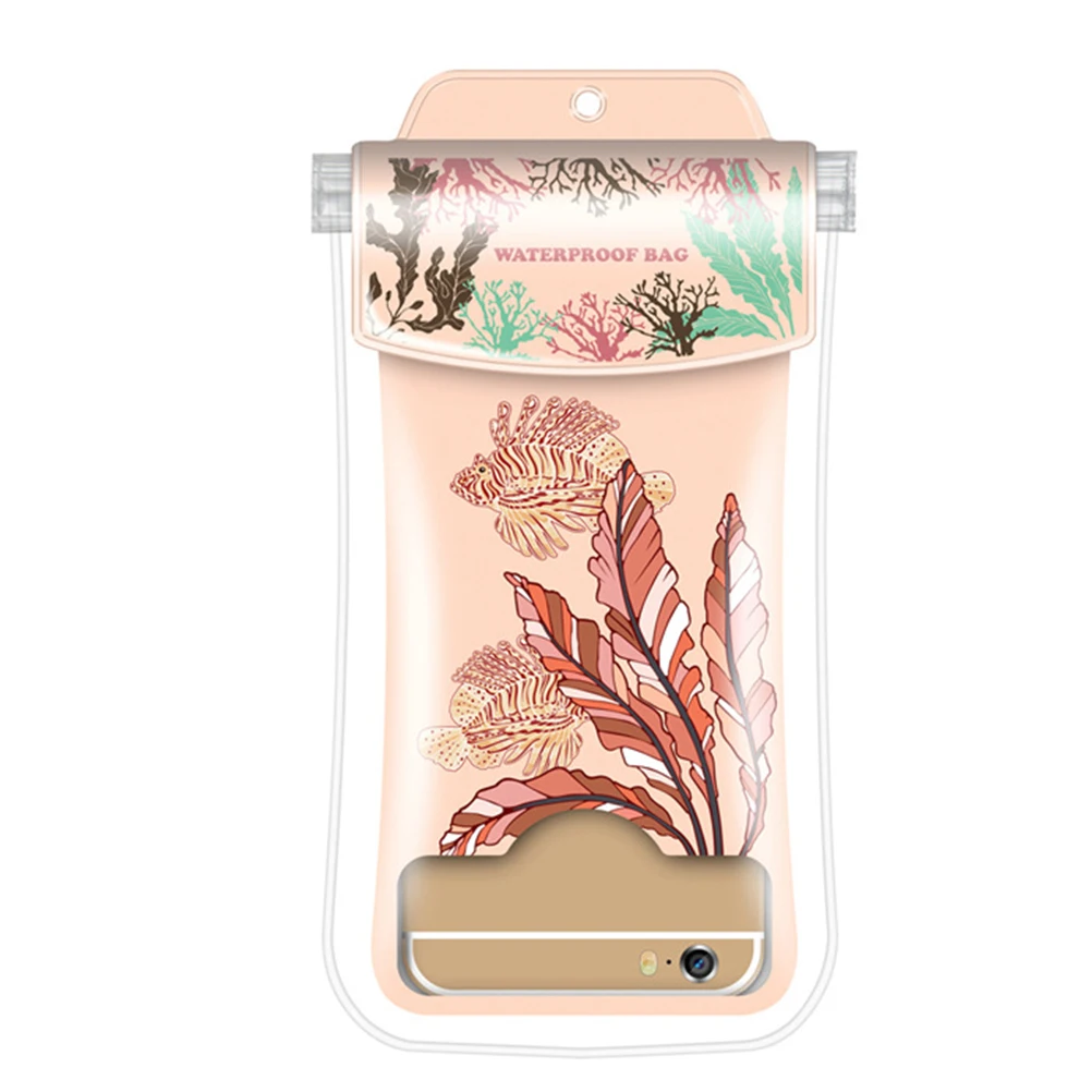 Colorful seaweed Полезный подводный карман для сотового телефона водонепроницаемый чехол для мобильного телефона герметичный чехол для телефона защитный чехол для каякинга подводного плавания - Цвет: Colorful seaweed