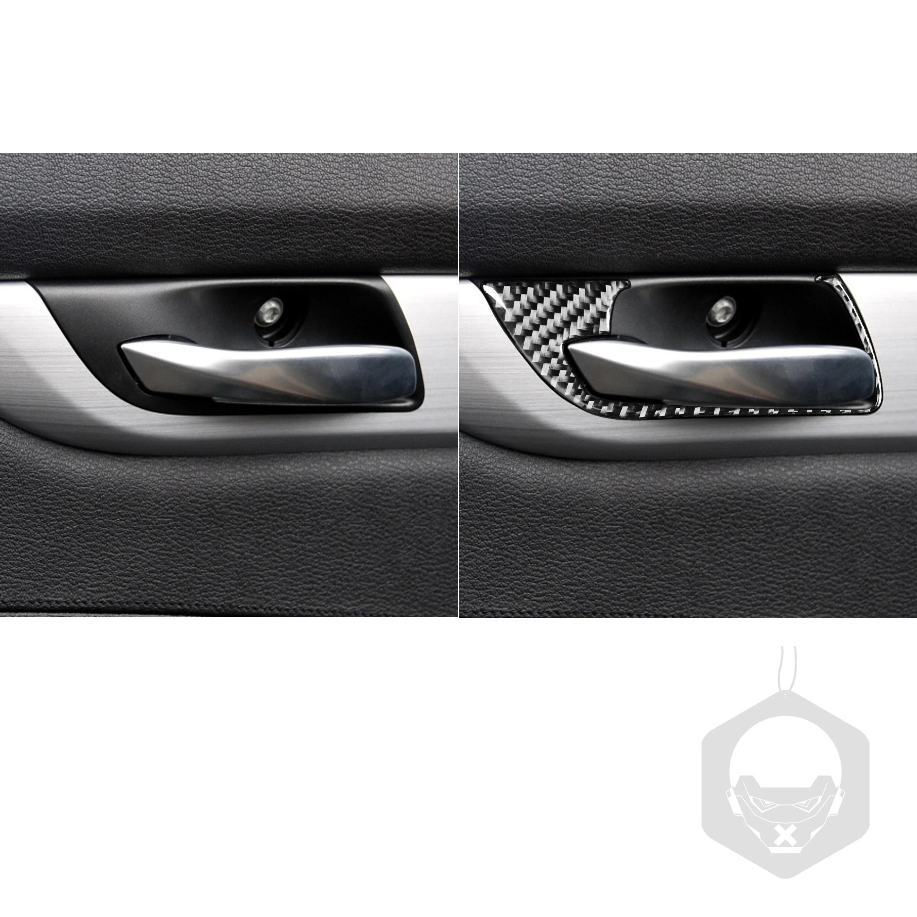 For BMW Z4 E89 2009-2016 Black Carbon Fiber Stickers Inner Door Handle Frame Decoration Trim Styling Interior Car Accessories