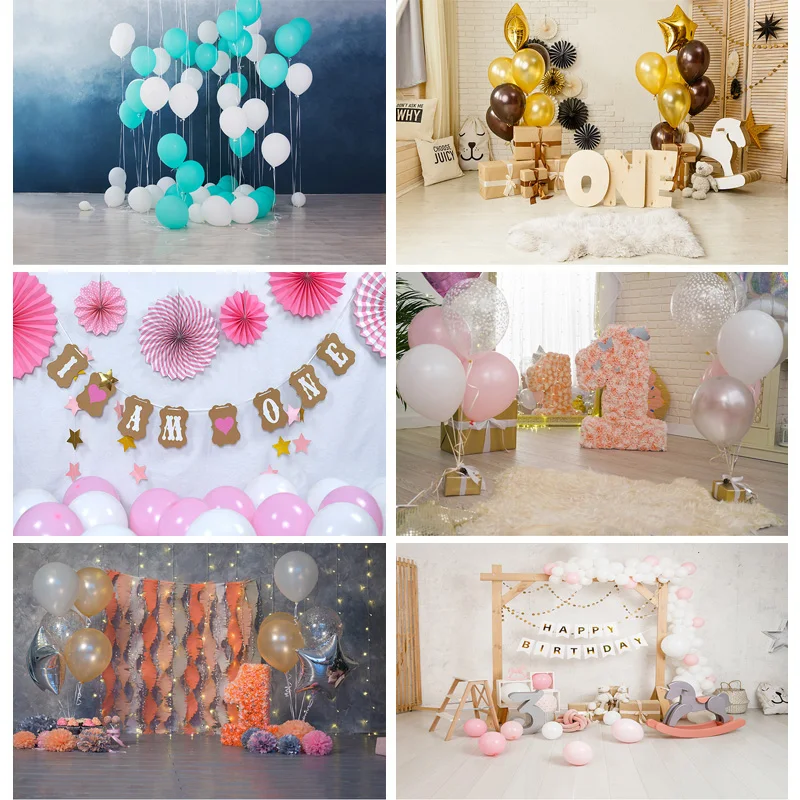 

SHENGYONGBAO Birthday Photography Backdrops 1st Baby Newborn Portrait Photo Background Party Studio Photocalls 2021318ET-12