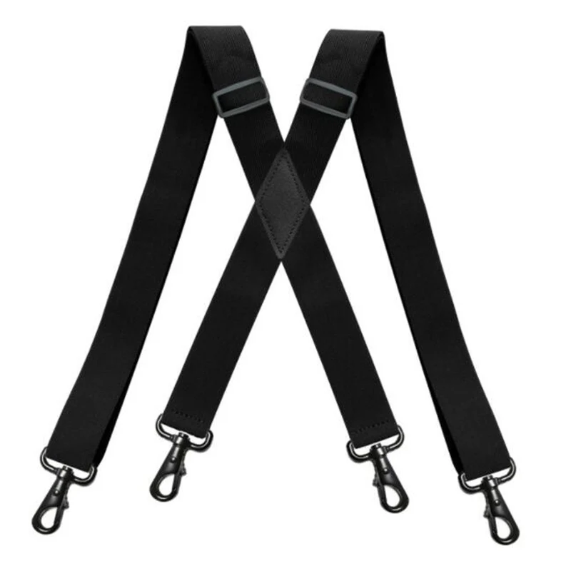 

Винтажные эластичные мужские подтяжки, модные регулируемые подтяжки с 4 сильными зажимами, подтяжки для брюк