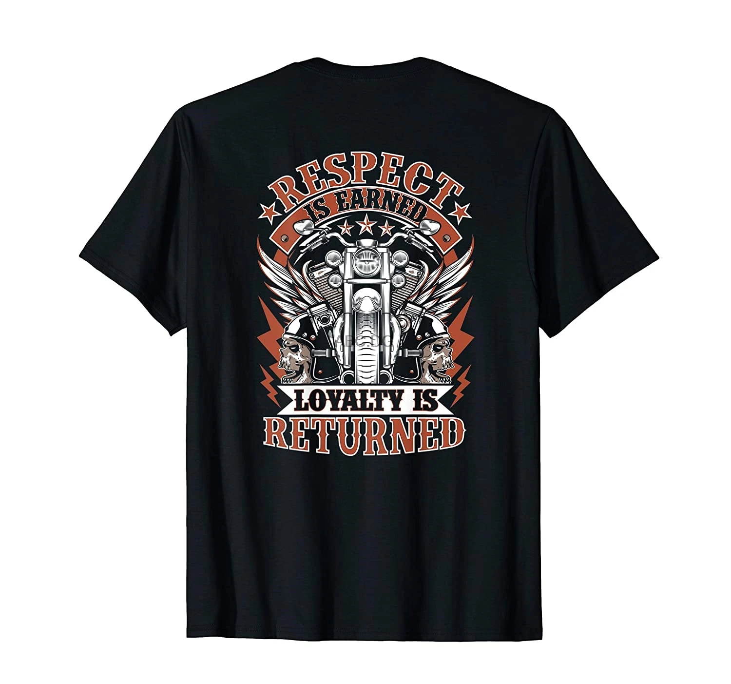 

Biker respet Is beged fidelity Is return motocicleta Mens T-Shirt