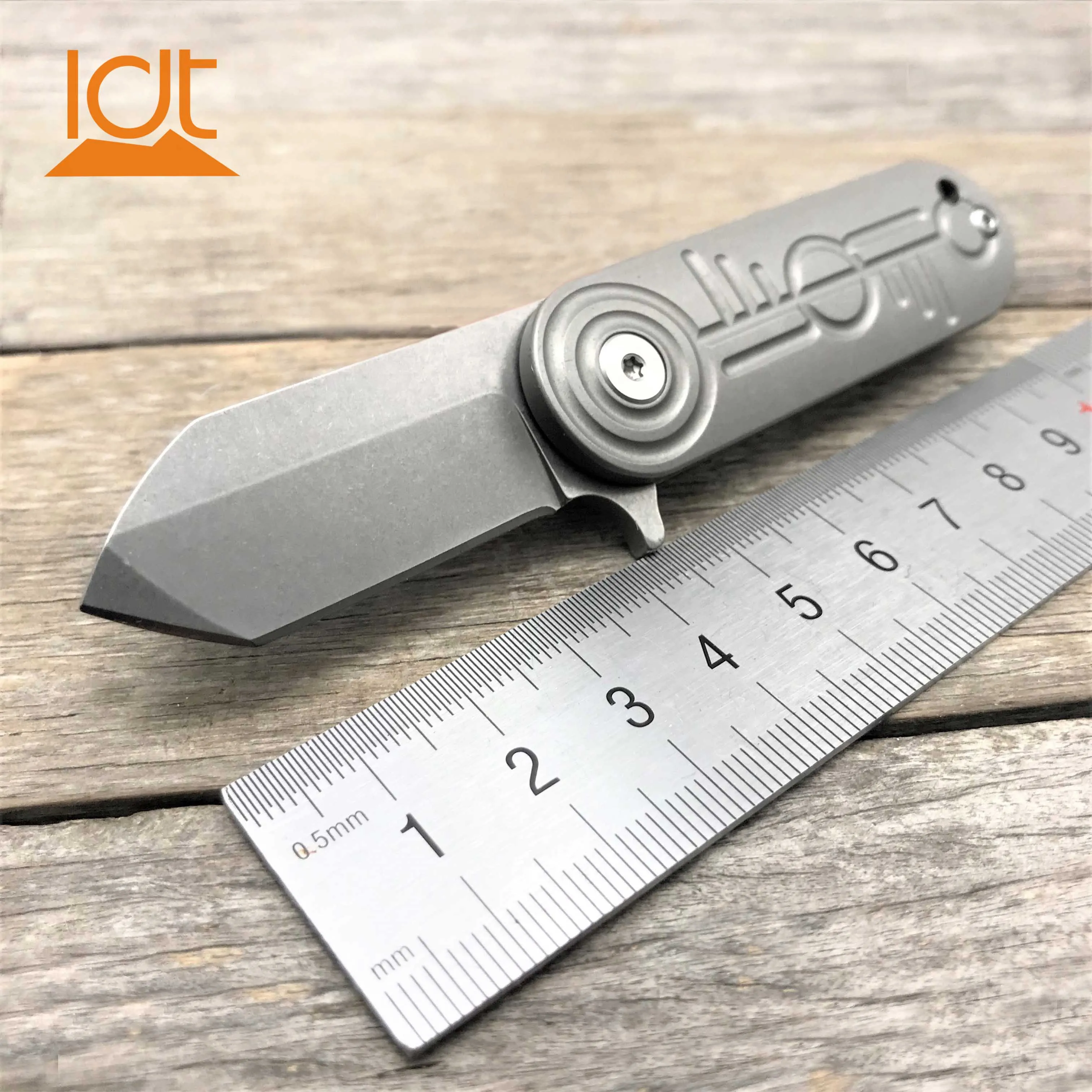 LDT ECG шарикоподшипник Походный нож D2 лезвие титановая ручка ножи для улицы