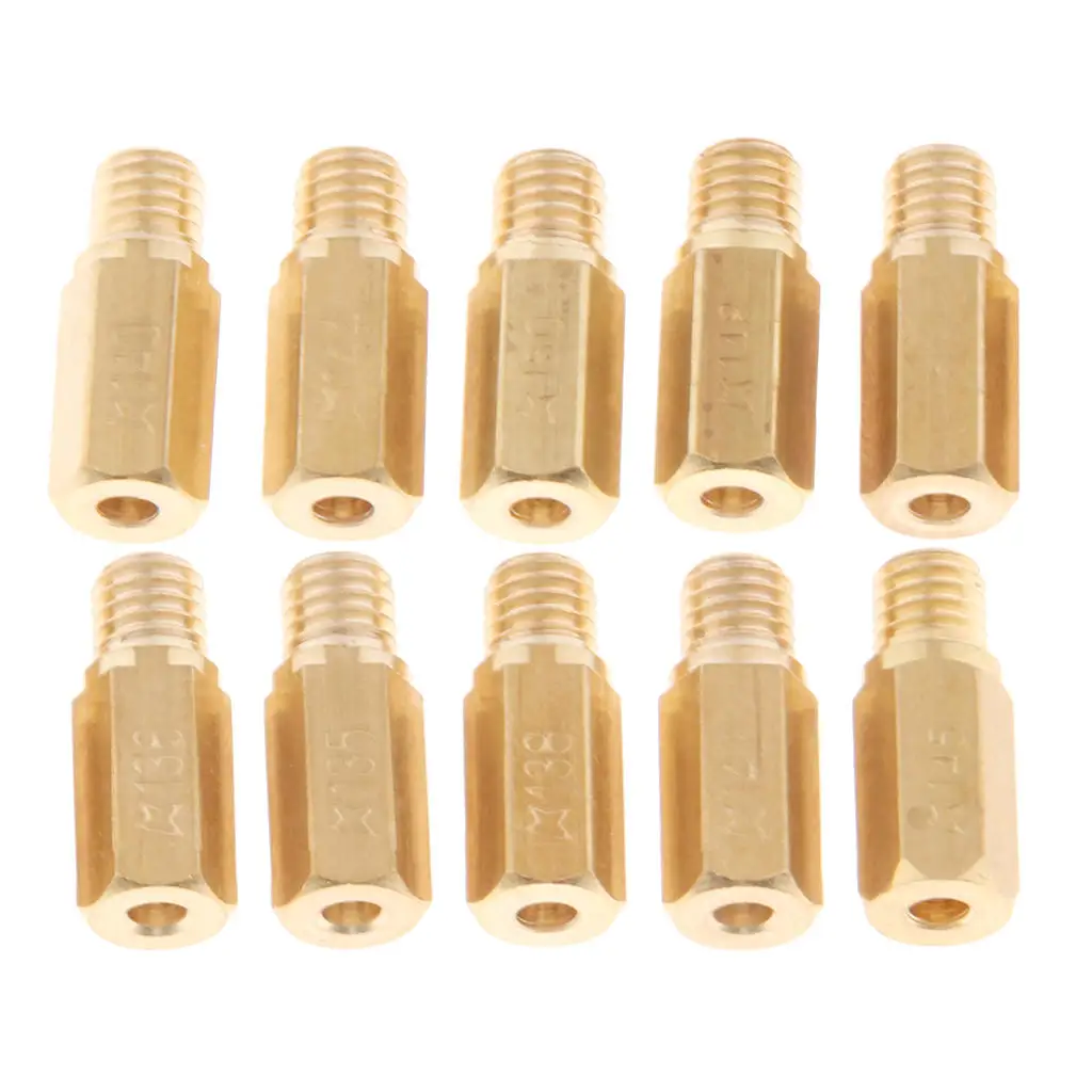 

10x Carburetor Main Jet 135 136 138 140 142 Kit For OKO CVK KOSO PWK
