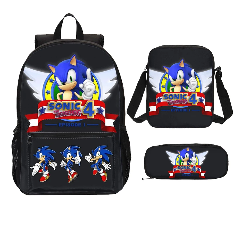 2020 школьные сумки для мальчиков 3D Sonic Shadow с принтом большой рюкзак подростков