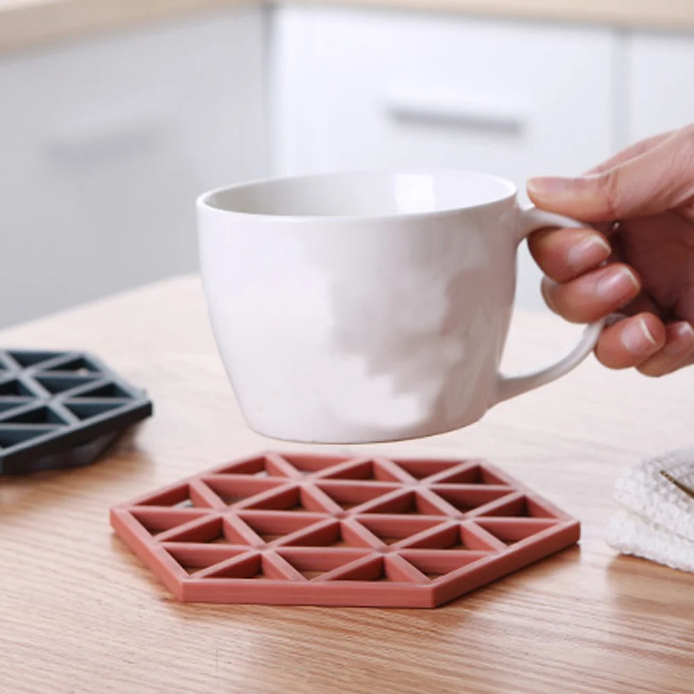 1 шт. шикарные силиконовые подставки шестиугольные коврики термоизолированная