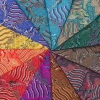 one piece 5075cm brocade imitation silk river cliff pattern fabrics for sewing supplies satin dress
