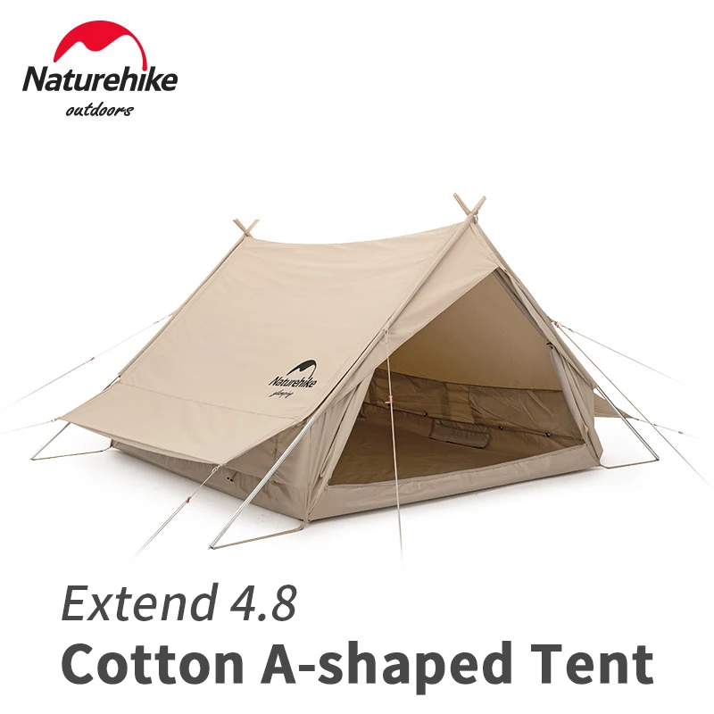 Preise Naturehike Außen Reise A-geformte Camping Zelt 4.8 ㎡ Doppel Schicht Baumwolle Serie 2 Person Regendicht Traufe Zelt Mit Sun Shelter
