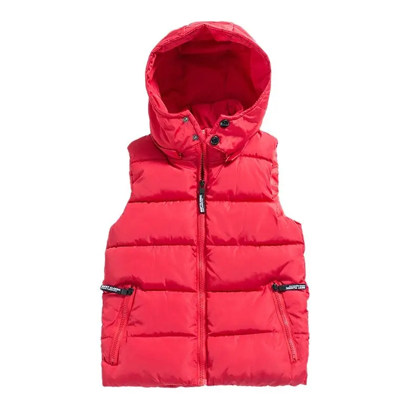 Детская теплая куртка с капюшоном без рукавов на осень/зиму | одежда и обувь