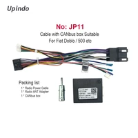 2din car radio cd dvd multimedia player connector socket cable with can bus power wiring harness for fiat doblog 500 punto