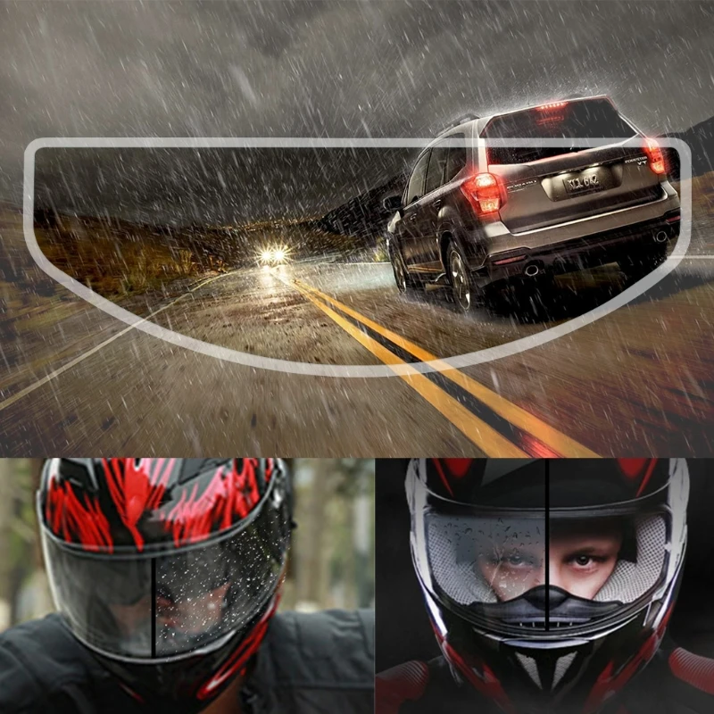 

Motorcycle Helmet Waterproof Rainproof Anti-Fog Lens Film Clear Protective Sun Visor Screen Patch Shield for K3 K4 AX8 LS2 HJC M