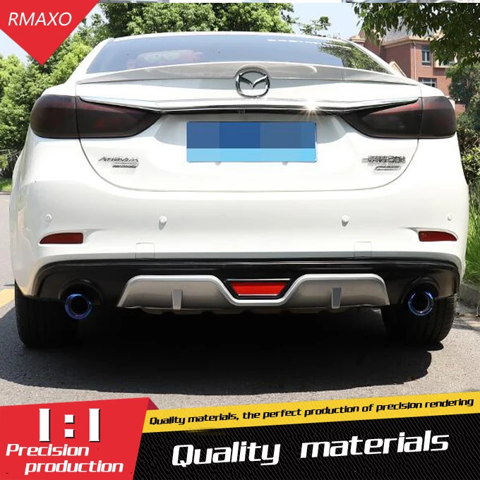 For Mazda 6 Atenza Body kit Rear spoiler 2015-2018 ABS Bumper Diffuser Bumpers Protector bumper rear lip | Автомобили и мотоциклы