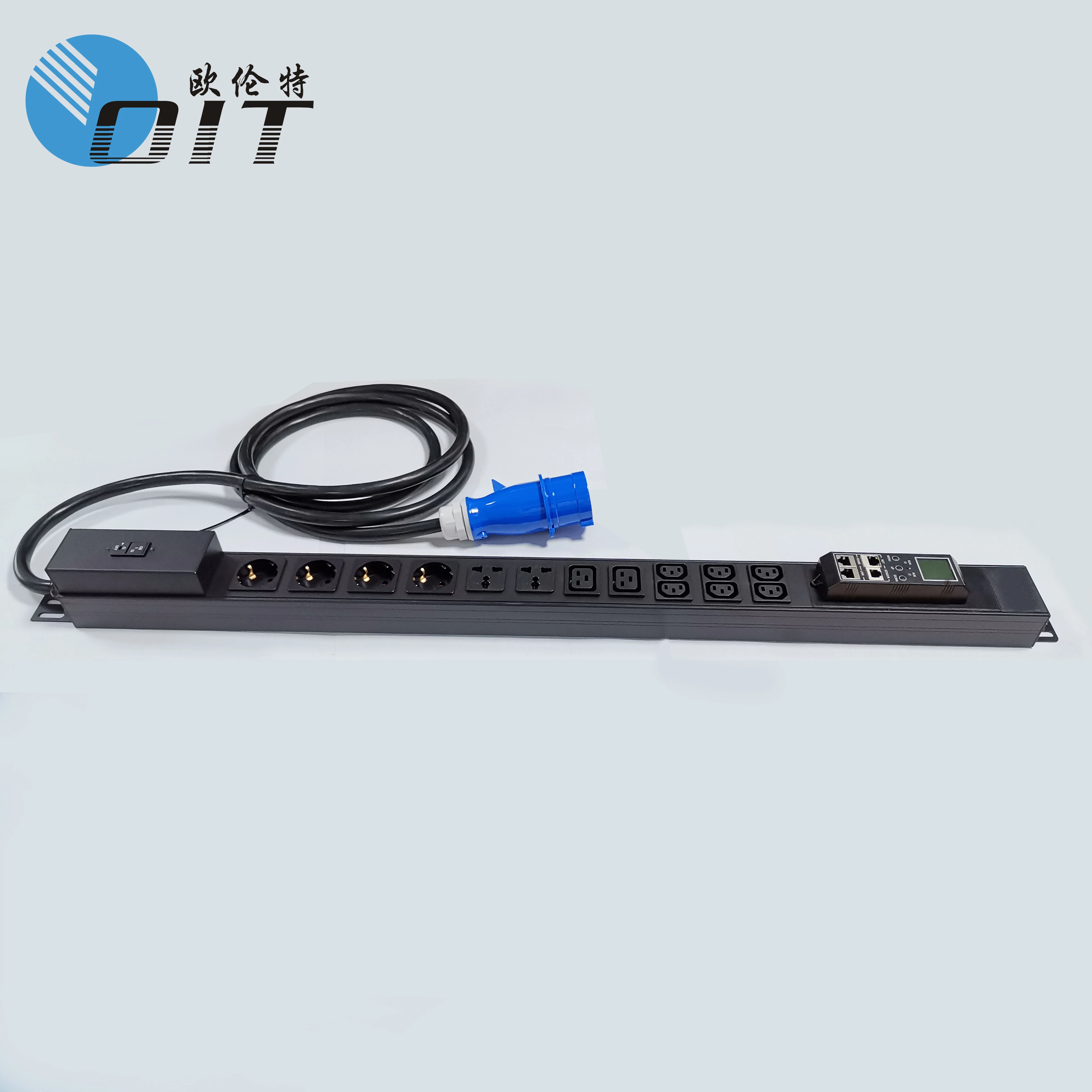 

ЕС IP conrtol Смарт-метр PDU 12 разъем немецкий тип 30Amp 63amp C19 C13 разъем стойка монтаж для майнинга PDU