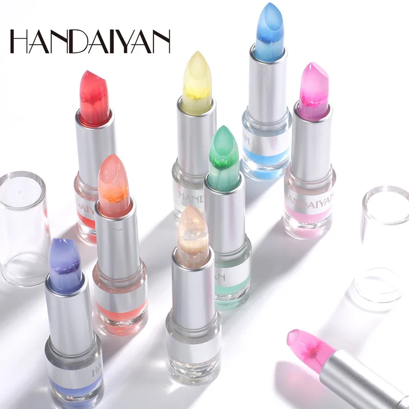 

Jelly Nourishing Lip Balm Lipstick Moisturizer Flower Lipstick Color Cosmetics Transparent Changing Lip Temperature Lip Makeup