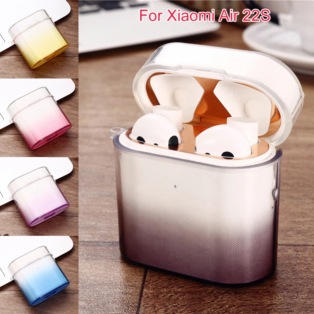 Wireless Earphone Case For Xiaomi Air 2 2S Protective Breakproof Transparent Gradient Color Bluetooth Charging Box Hard Bags | Электроника