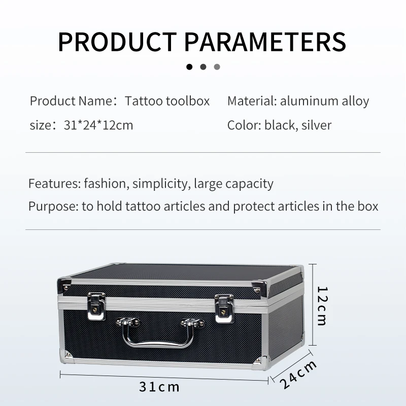 Ящик для инструментов большой емкости алюминиевый Портативный чехол переноски