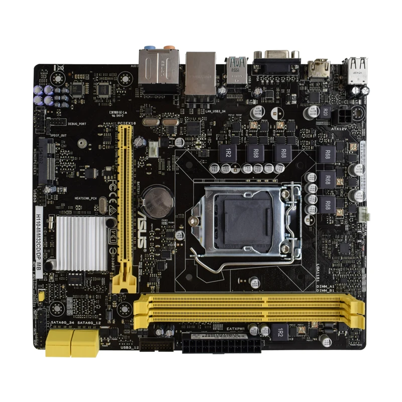 ASUS H110-M/M32CD/DP_MB placlag 1151 DDR3 ram Intel H110 USB 3 1 поддерживает 6 7 процессоров Micro ATX Desktop ская |