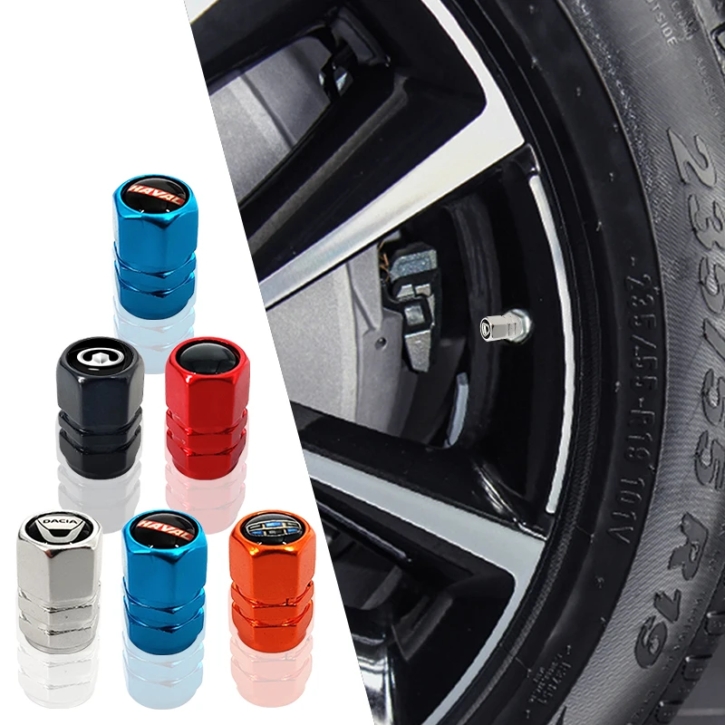 

4pcs Car Valve Laser Metal Logo Auto Parts for Haval C4 Lounge Byd F3 Jolion H2 H4 H5 Coupe H7 H9 F5 F7 M6 F7x Car Accessories