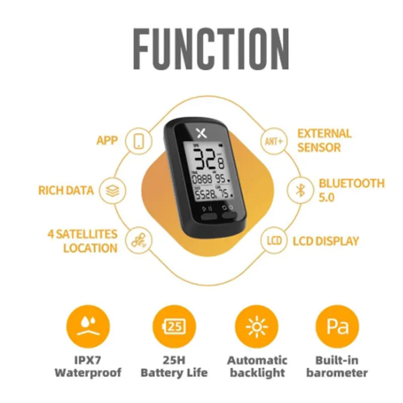

Bike Computer G G+ Lite Wireless GPS Speedometer Waterproof IPX7 Road MTB Bicycle